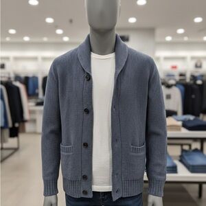 GAP Heathered Blue Knit cardigan Sweater